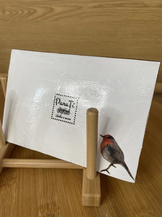 Platito rectangular pan cristal S pájaros otoño - Imagen 2