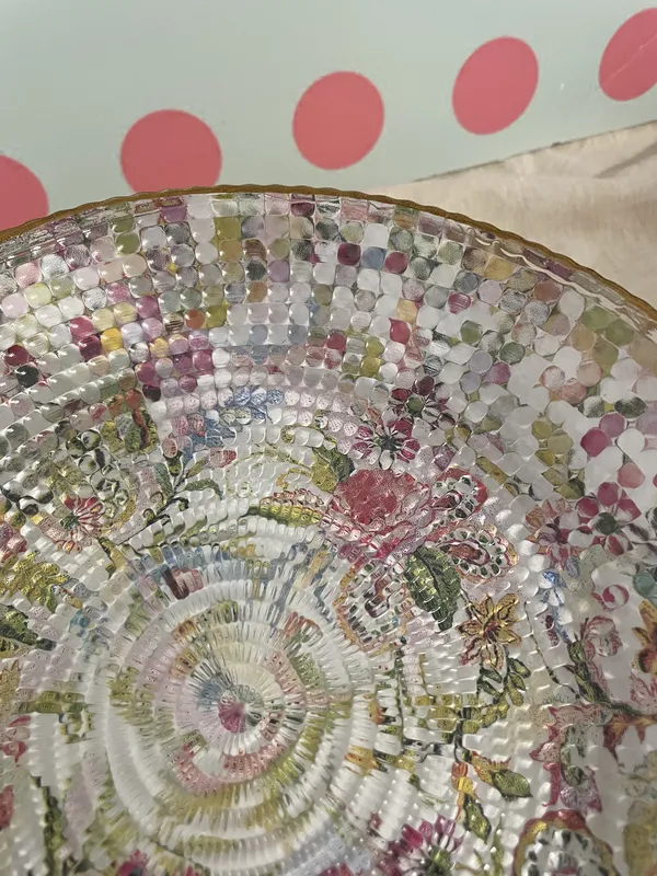 Vajilla de cristal redonda Vintage - Imagen 4