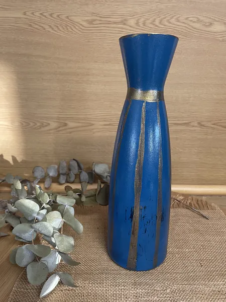 Florero azul cristal - Imagen 3