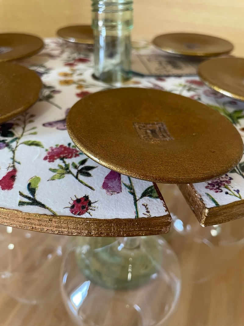 Soporte de vino con copas a juego mariposas botanic - Imagen 2