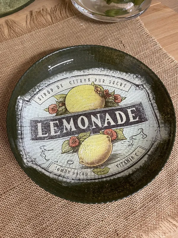 Plato/Frutero de cristal Lemonade